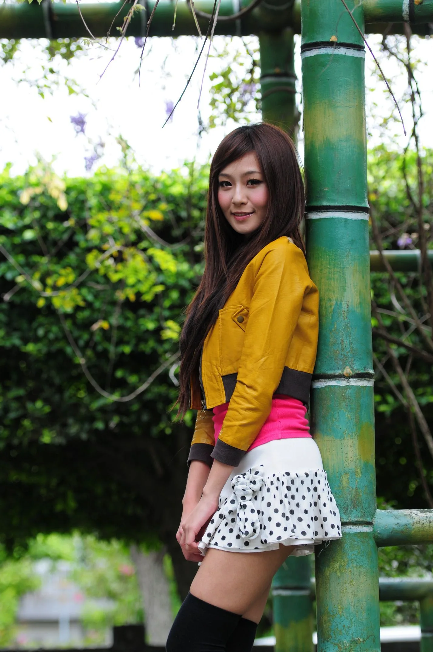 [Buổi chụp ảnh ngoài trời của Beautyleg] Winnie Zhuang - Bộ ảnh ngọt ngào và dễ thương với váy ngắn họa tiết hoa. - 11